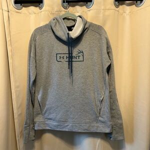 Under Armour Gray Hoodie with Blue Logo